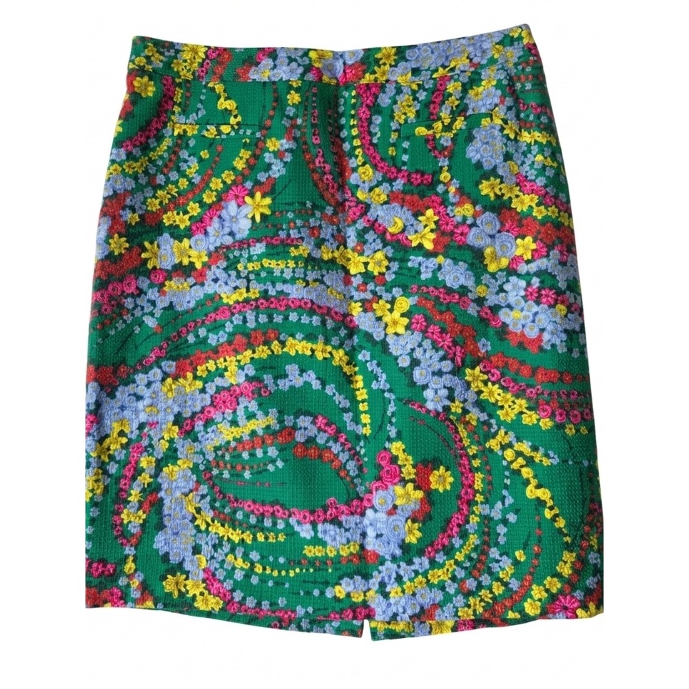 NWOT Talbots Green Floral Swirl Skirt Size 10P